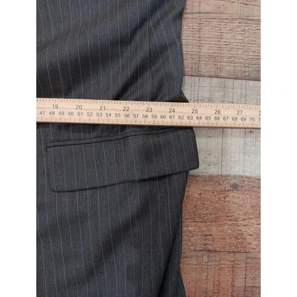 Loro Piana Hickey Freeman‎ Tasmania 120 Pinstripe Wool Blazer Brown 50L 2248